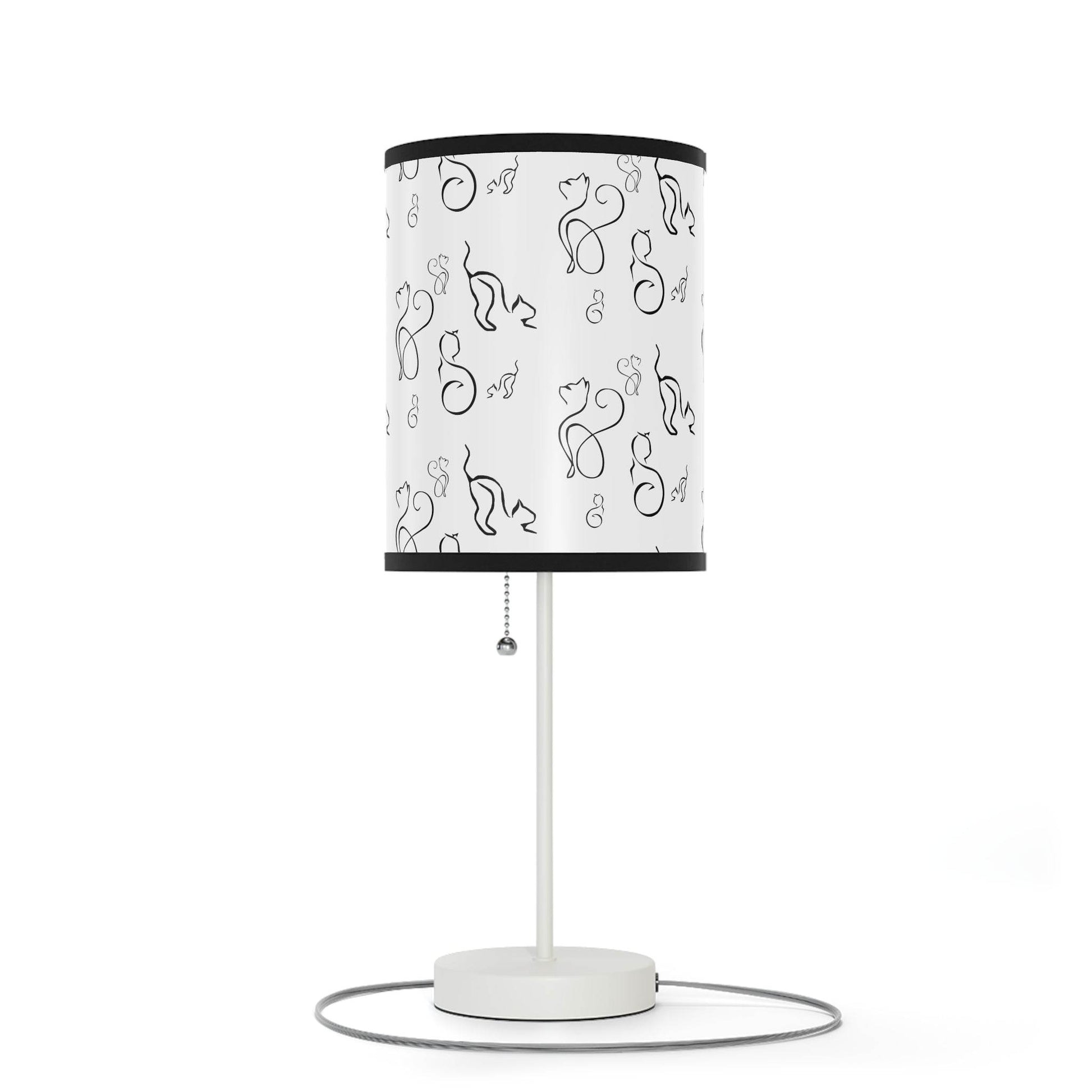 Stylish Desk Lamp - Modern Black and White Cats Design - Shop Jobie