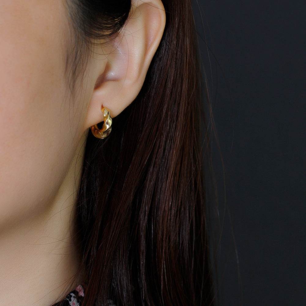 Golden Circle Twisted S925 Earrings - Shop Jobie