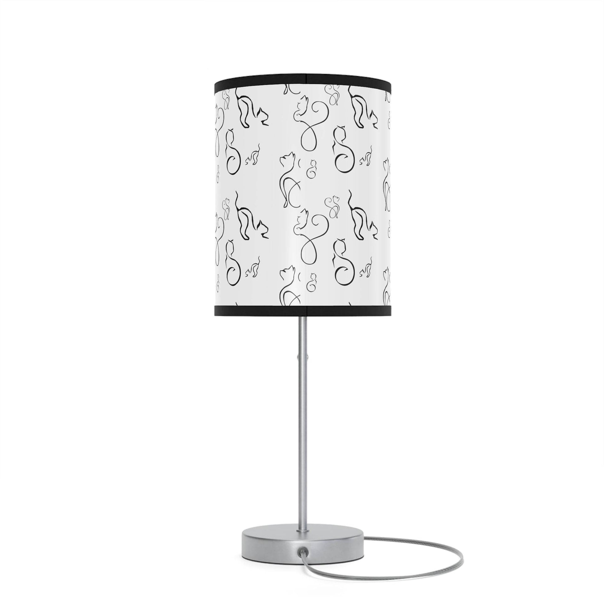 Stylish Desk Lamp - Modern Black and White Cats Design - Shop Jobie