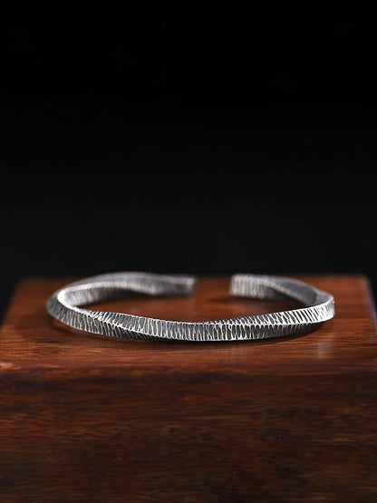 999 Sterling Silver Mobius Bracelet