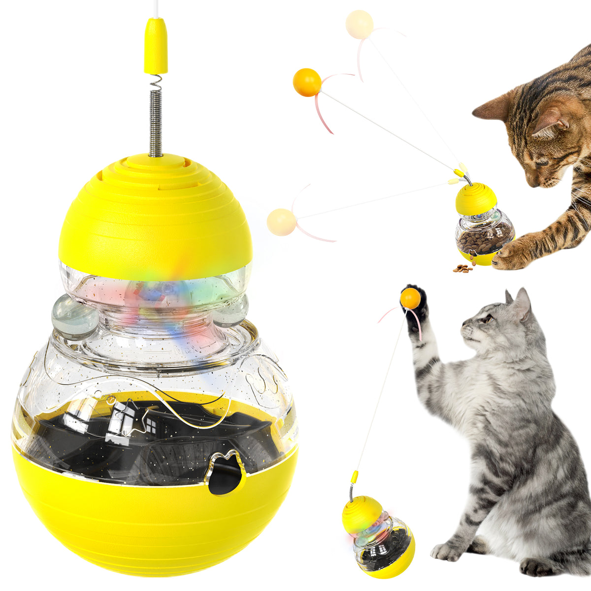 Interative Tumbler Cat Toy & Food Dispenser