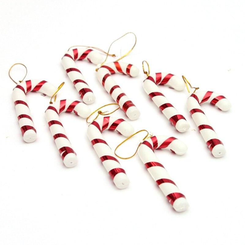 6 Pcs Christmas Candy Cane Ornaments