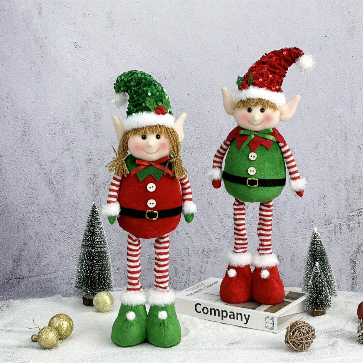 Telescoping Christmas Elf Dolls