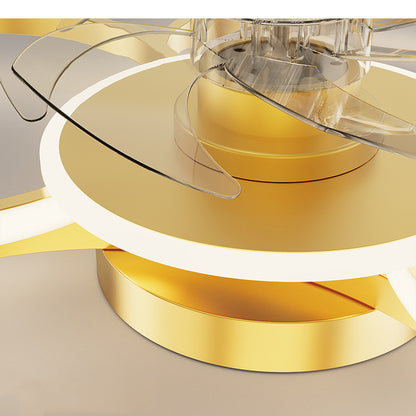 Luxury Bedroom Ceiling Ring Light & Fan