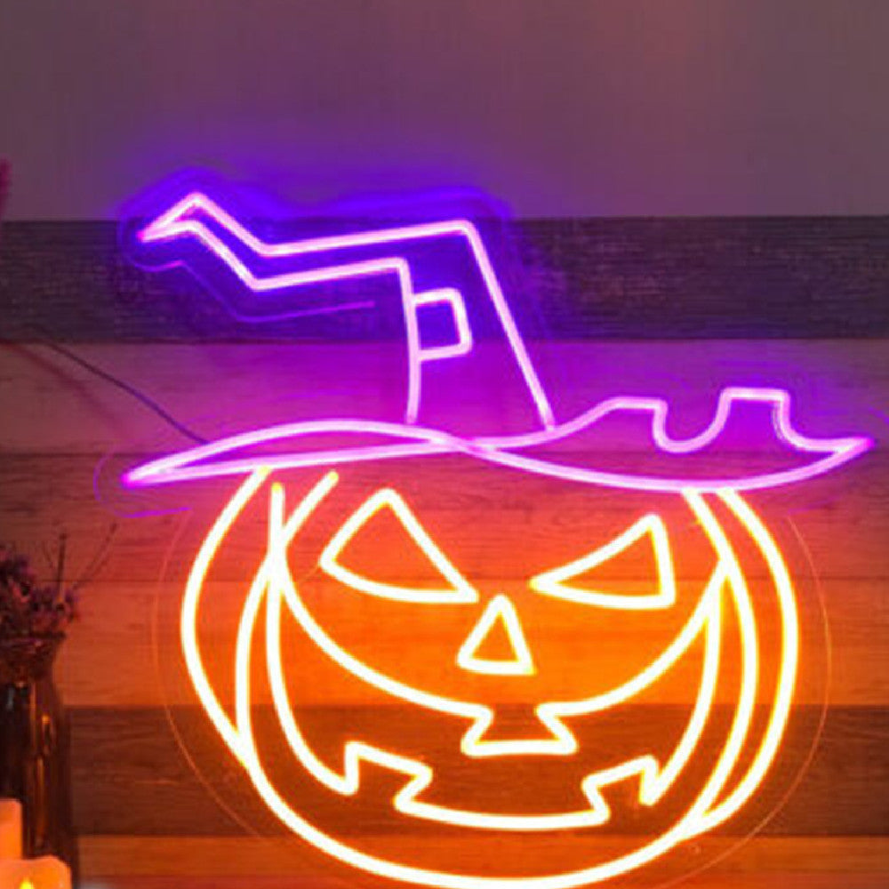 Neon Halloween Decorative Pumpkin Headlight