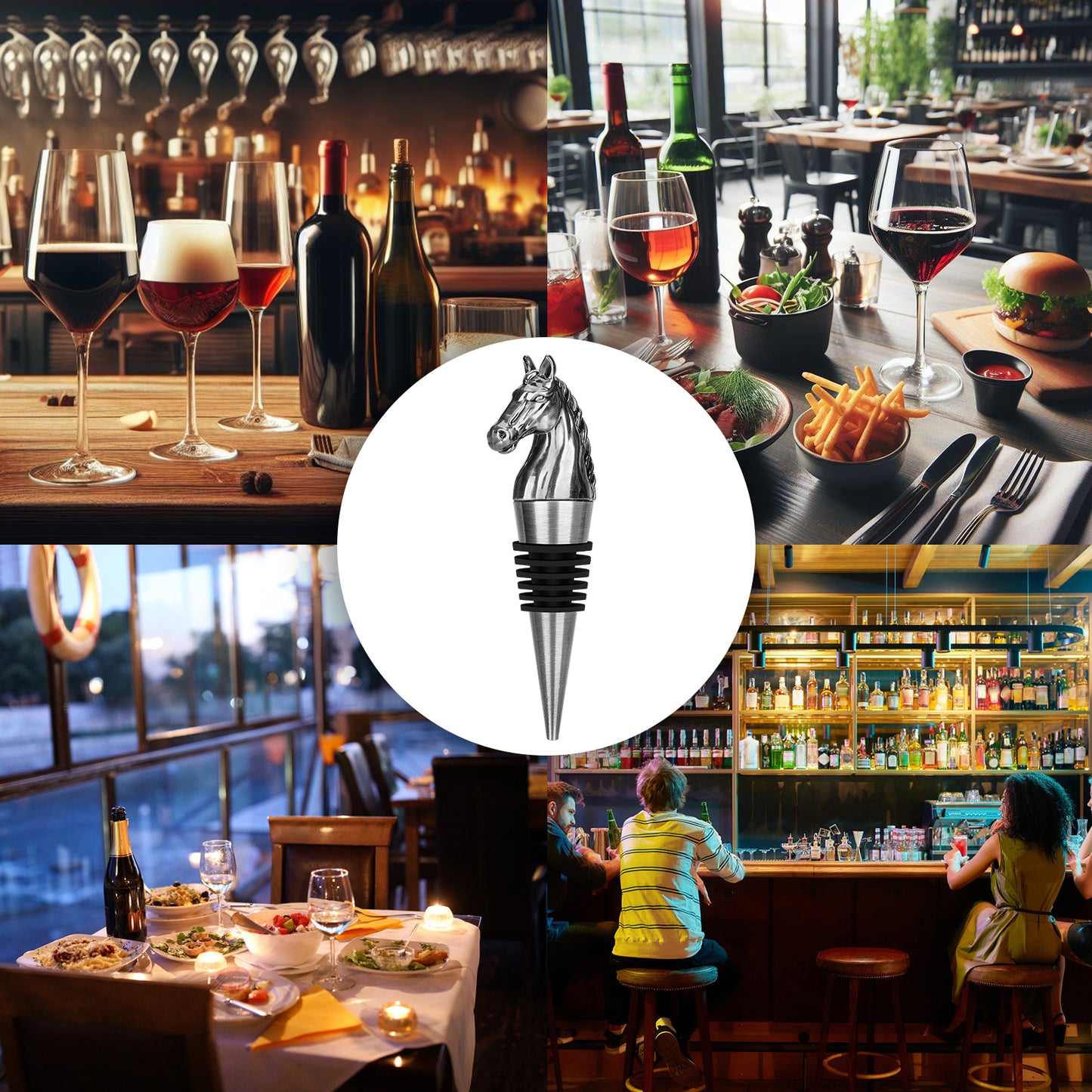 Luxury Horse Head Wine Bottle Stopper