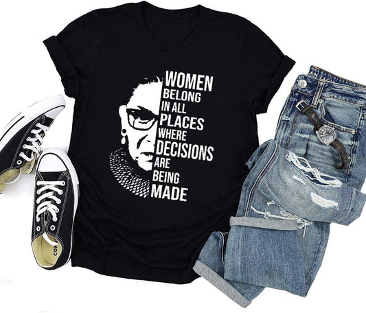 Black History Shirts Ruth Bader Ginsburg T Shirt Lesbian Rights Tee, Notorious Feminist Rbg Gift for Womens