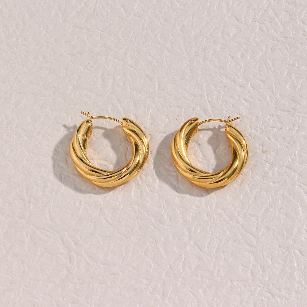 Denisse Twisted Hoop Earrings - Shop Jobie