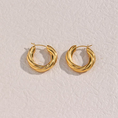 Denisse Twisted Hoop Earrings - Shop Jobie