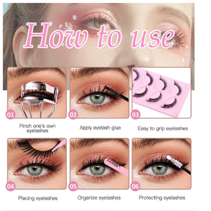 5 Pairs Faux Mink Fluffy Eyelashes