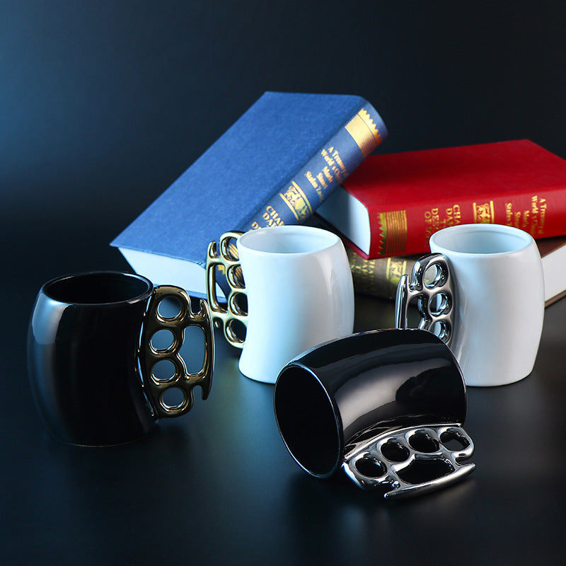 Brass Knuckles Ceramic Coffee Mug