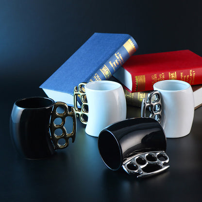 Brass Knuckles Ceramic Coffee Mug