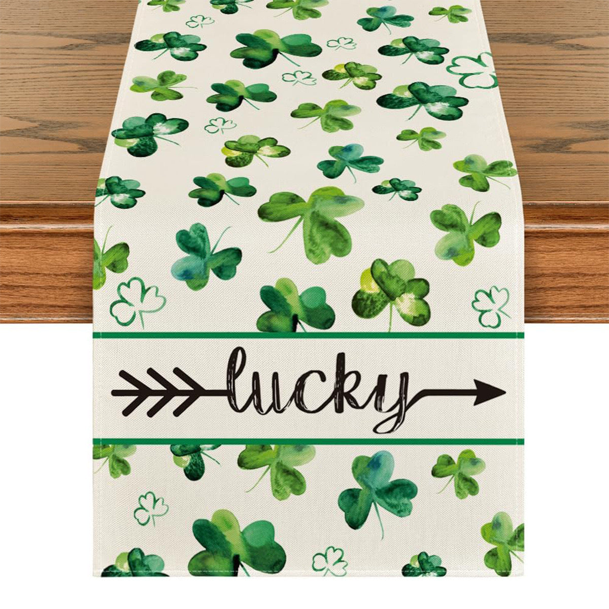 St Patrick Lucky Four-Leaf Clover Table Runners
