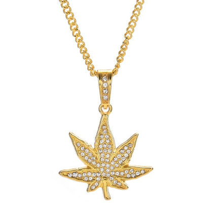 Hip Hop Weed Necklace