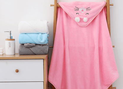 Comfy Cartoon Fleece Children's Cape Bath Towel - Shop Jobie