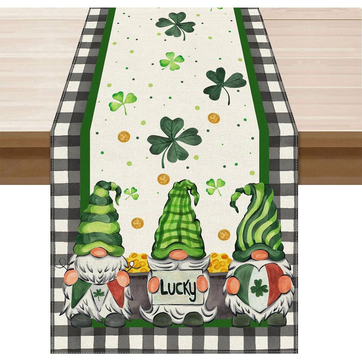 St Patrick Lucky Four-Leaf Clover Table Runners