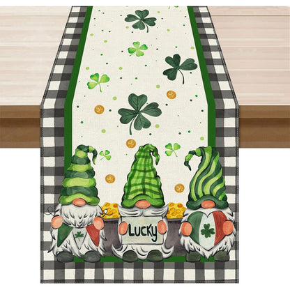 St Patrick Lucky Four-Leaf Clover Table Runners
