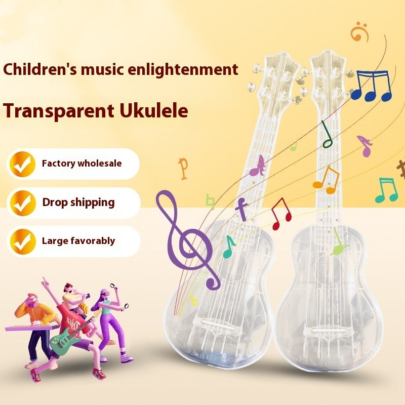 21-inch Transparent Four-String Beginners Ukulele Guitar