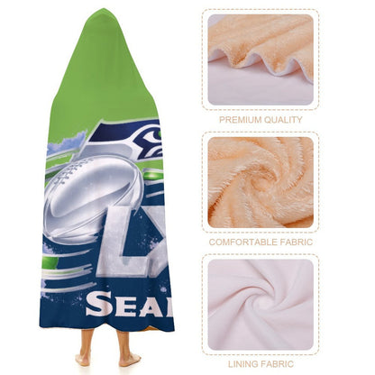 Superbowl LX - Seattle Seahawks Hooded Blanket