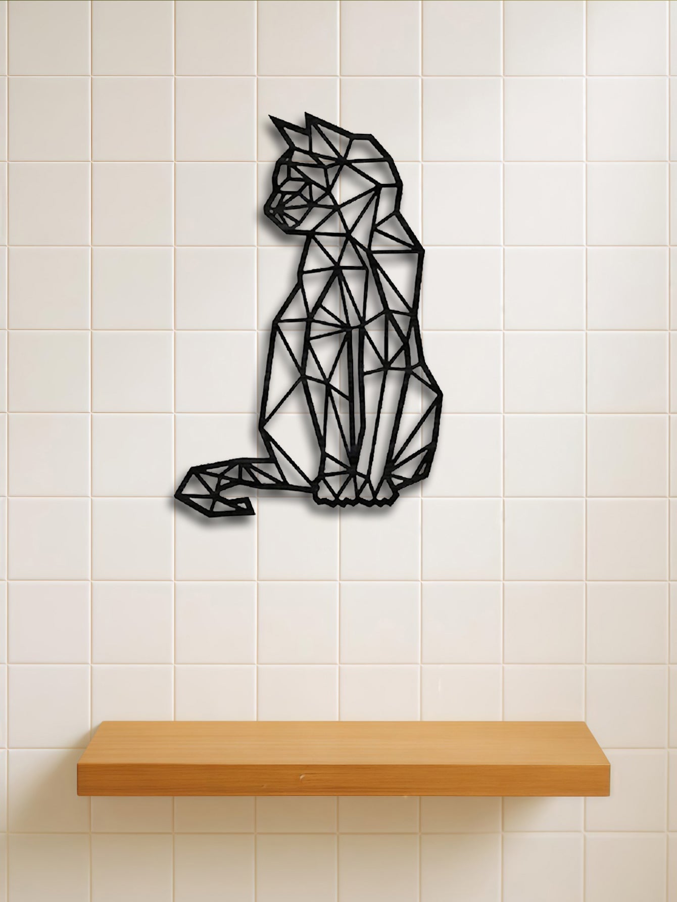 Silhouette Cat Mosaic Wall Art