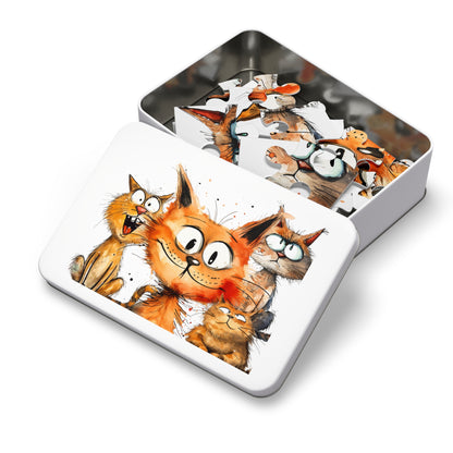 Funny Cat Puzzle Metal Box - Shop Jobie