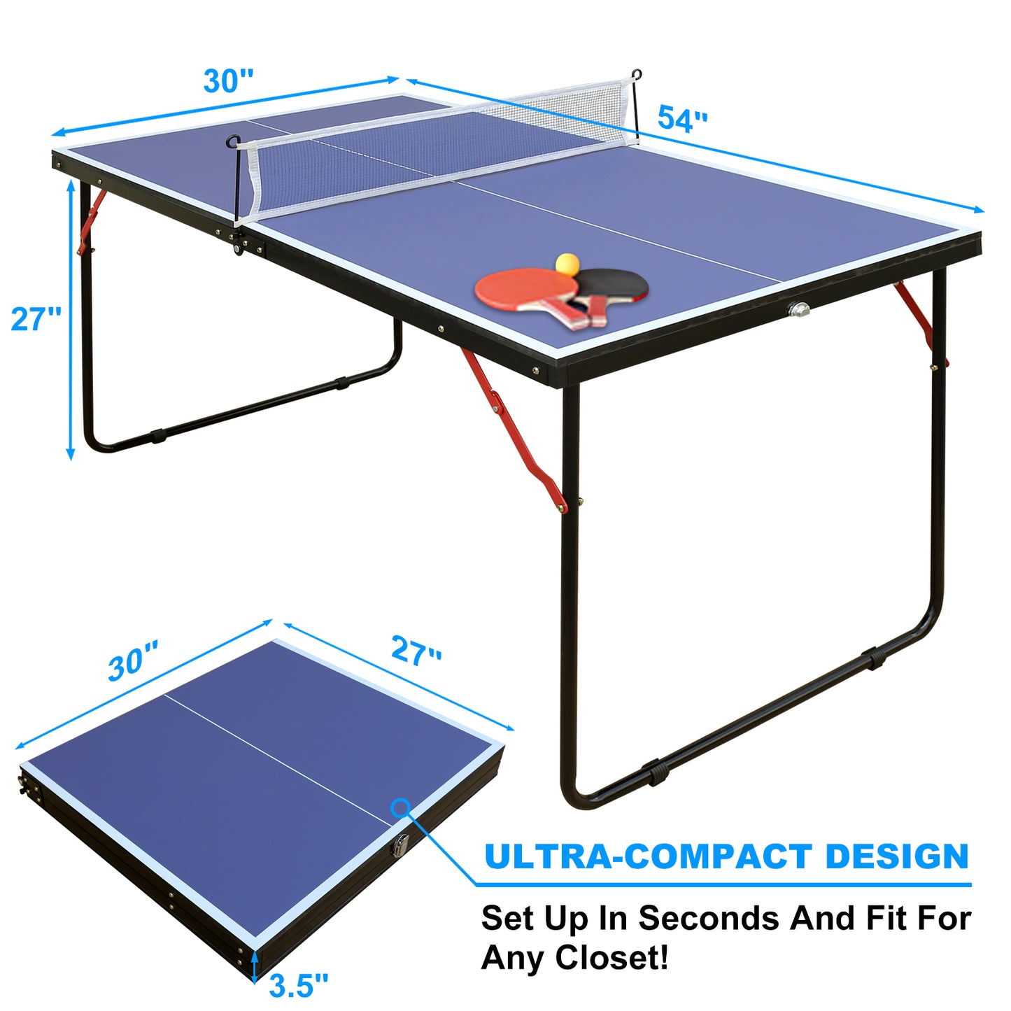 Folding Table Tennis (ping pong) Set