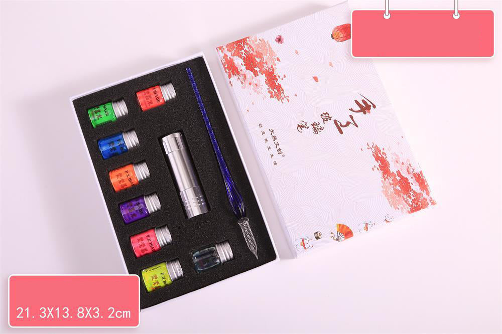 Fountain Pen Dip Ink Set w/8 Colors