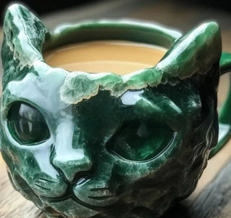 Geode Crystal Cat Resin Mug