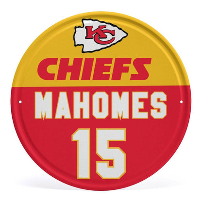 KC Chiefs Round Metal Sign - Shop Jobie