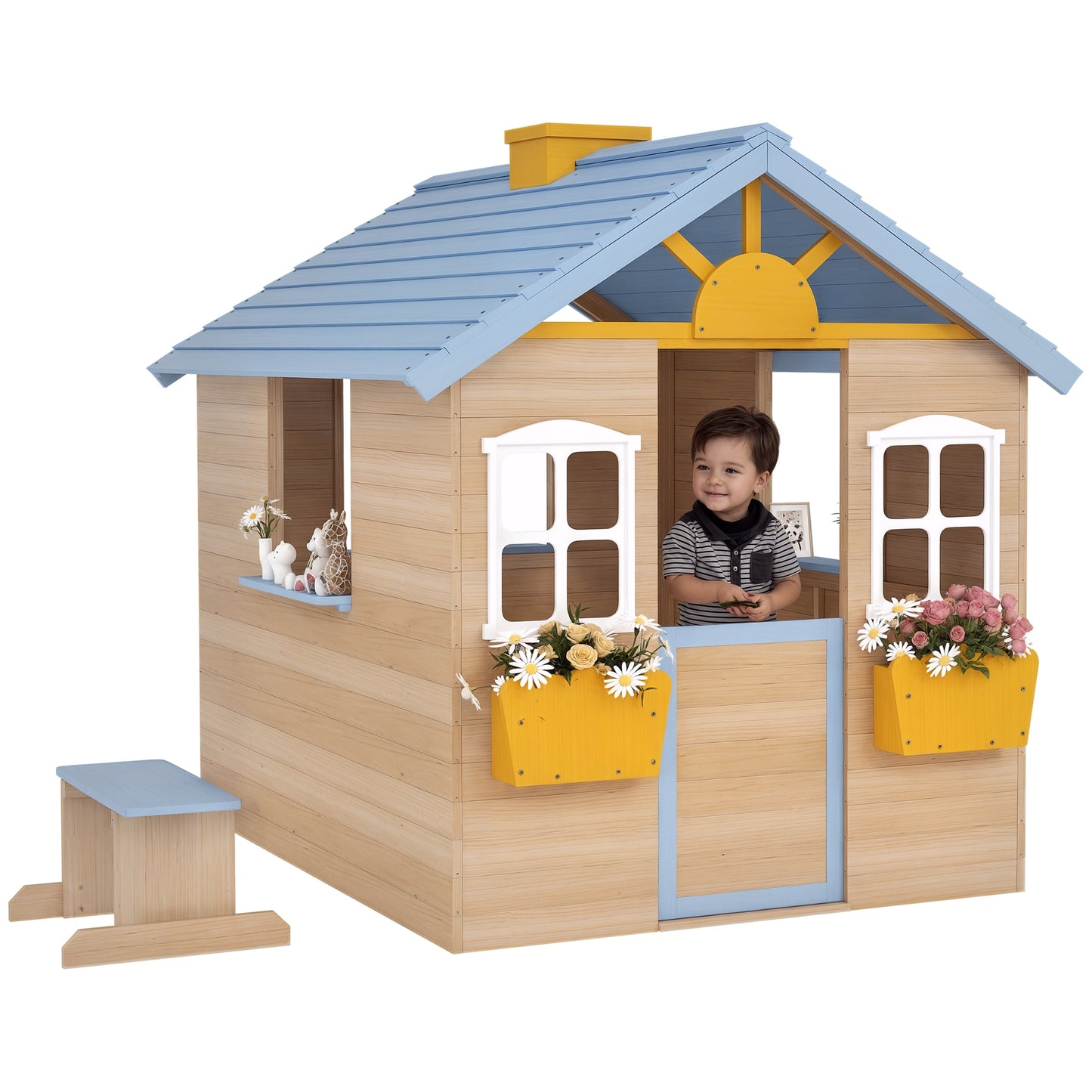 Wooden Backyard Playhouse