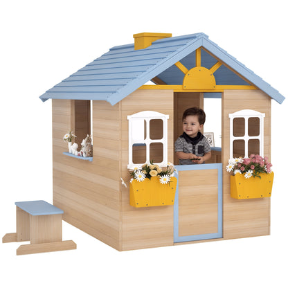 Wooden Backyard Playhouse