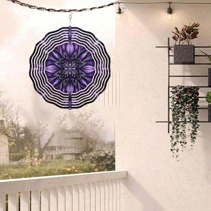 4-in-1 Mandala Pattern Solar-Powered Wind Spinner