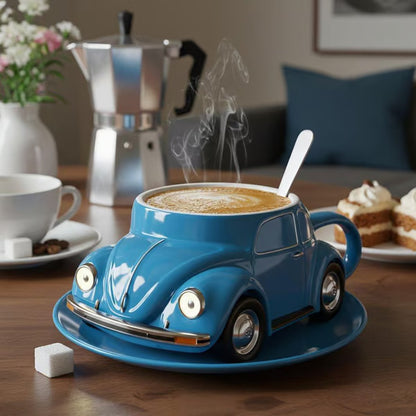 VW Beetle Shaped Coffee Cup
