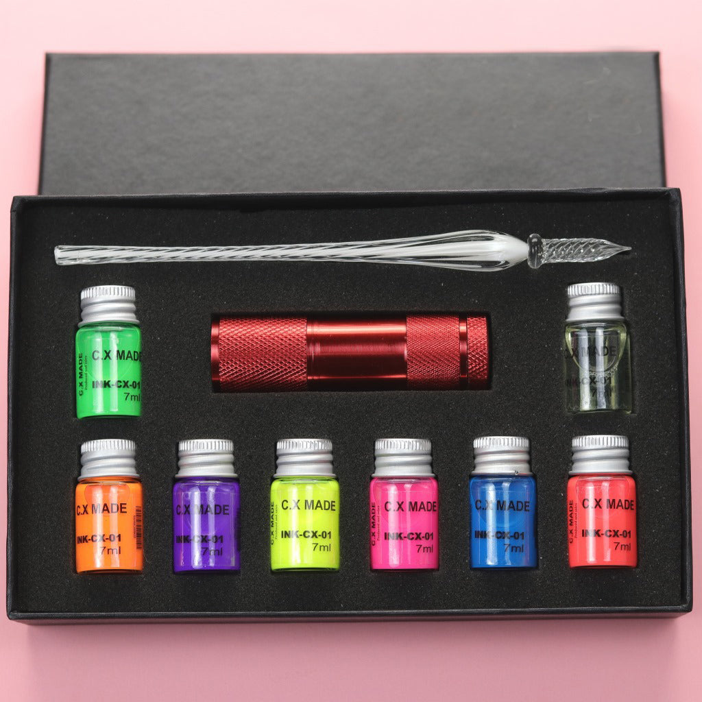 Fountain Pen Dip Ink Set w/8 Colors