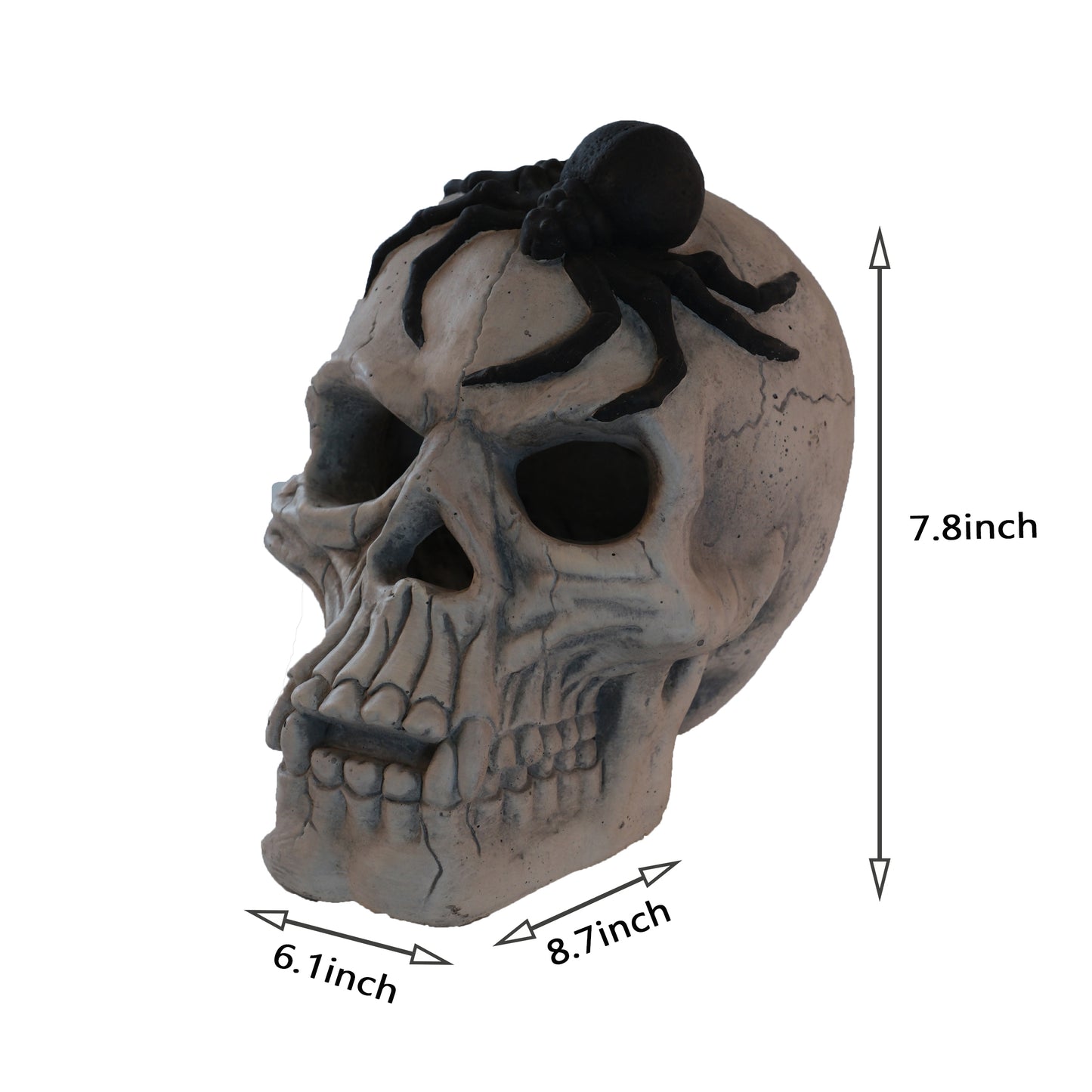 Eerie White Demon Skull Fire Pit Decor