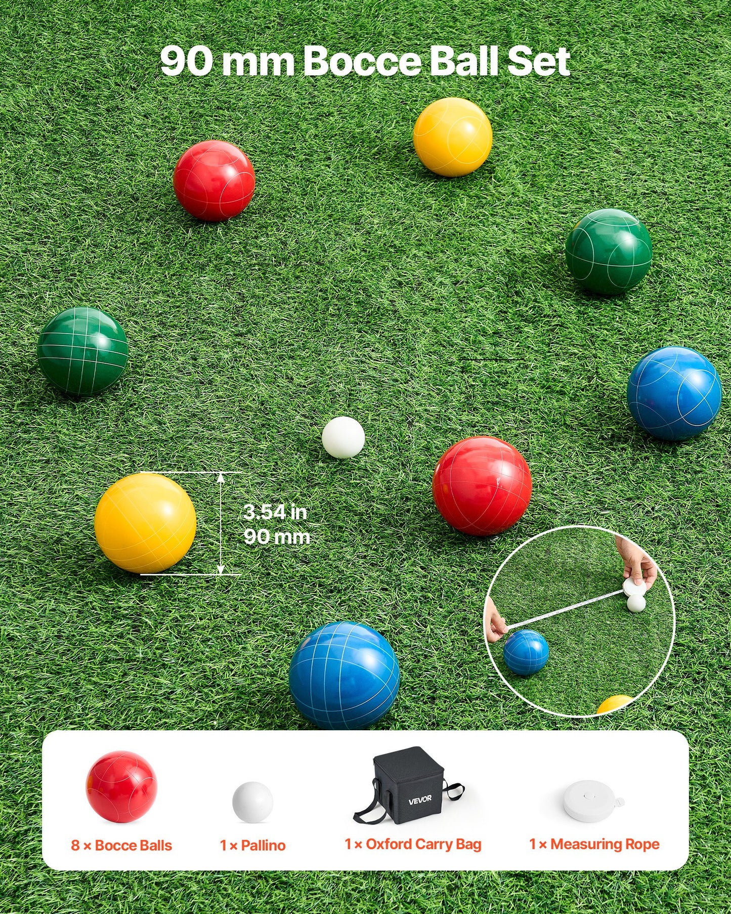 Bocce Ball Set w/Oxford Carry Bag