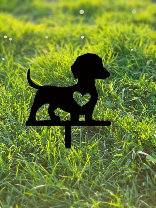 Silhouette - Weiner Dog Garden Stake