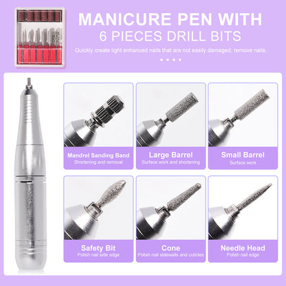 45,000 RPM Portable Nail Drill w/LED Screen Display
