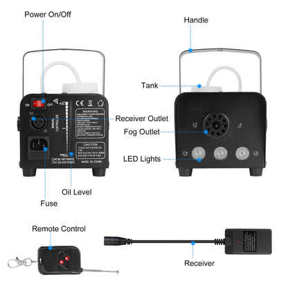 Fog Machine w/RGB LED Lights