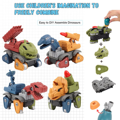 5-Pack Take-Apart Dinosaur STEM Toy Set