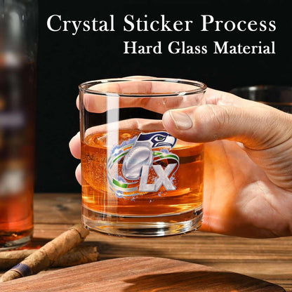Superbowl LX Champs Seattle Seahawks 10oz Whiskey Glass