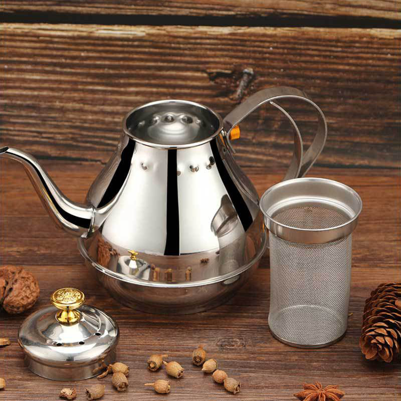 Stainless Steel Tea Pot with Tea Strainer