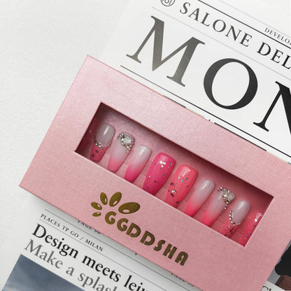GGddsha Blush Elegance - Short False Nail Kit w/Gift Box