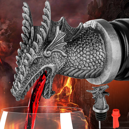 Dual Function Dragon Faucet Dispenser Bottle Stopper