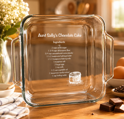 Glass 8x8 Cake Pan - Customizable