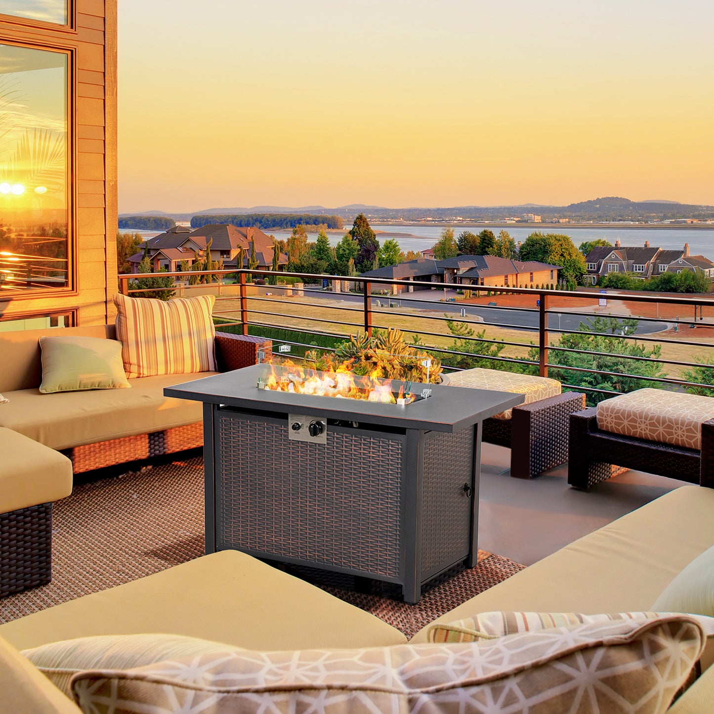 Backyard Glow-Up!  43" Fire Pit Table