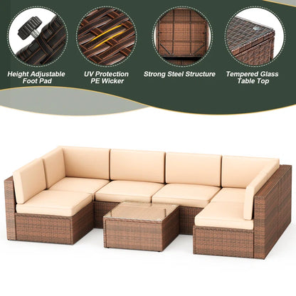 Medan 6 - Person Outdoor Seating Group with Cushions