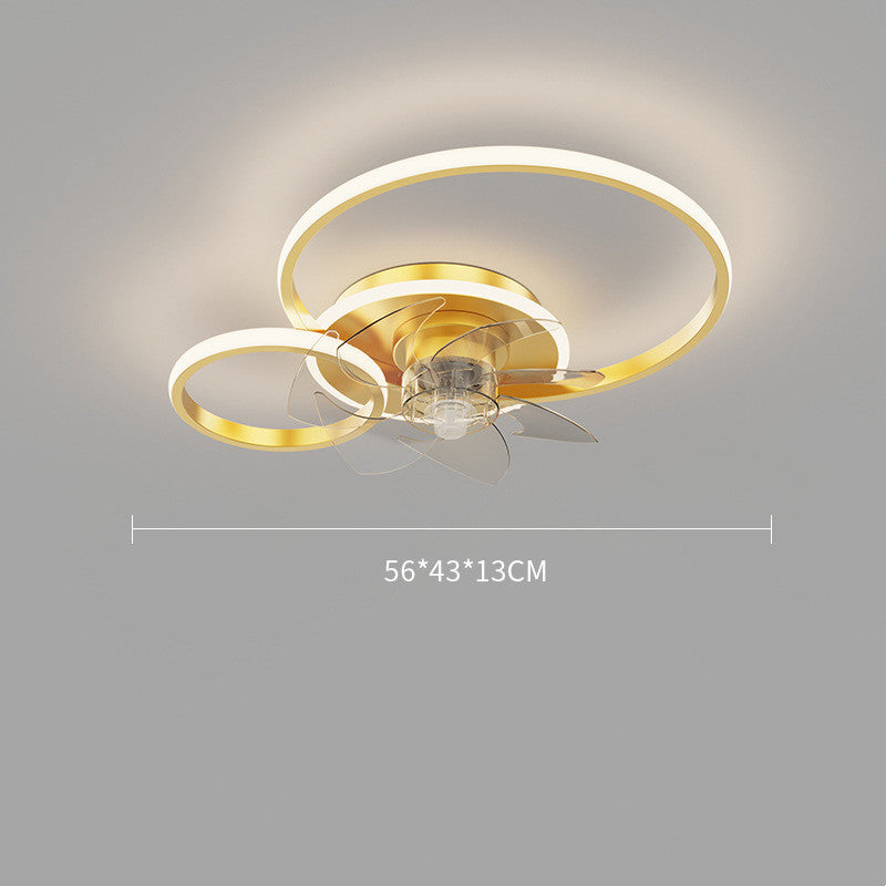 Luxury Bedroom Ceiling Ring Light & Fan