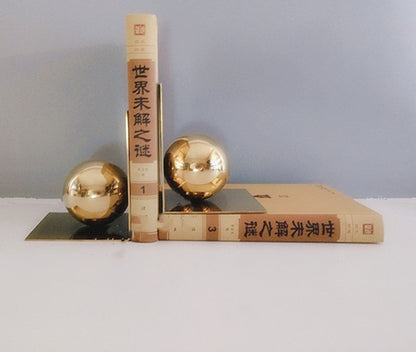 Modern Metal Ball Bookends