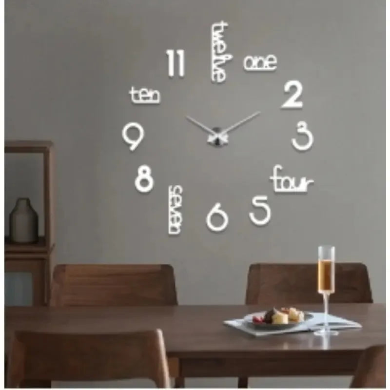 Big Scale Frameless Modern Wall Clock